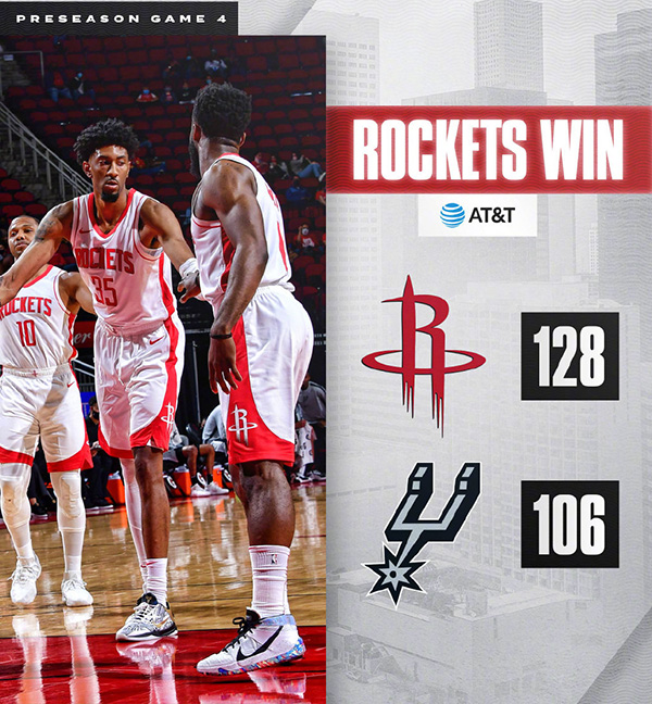 <a href=/lanqiuxilie/rockets/ target=_blank class=infotextkey>火箭</a>128-106轻取<a href=/lanqiuxilie/spurs/ target=_blank class=infotextkey>马刺</a>