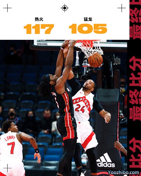 <a href=/lanqiuxilie/heat/ target=_blank class=infotextkey>热火</a>以117-105击败了<a href=/lanqiuxilie/raptors/ target=_blank class=infotextkey>猛龙</a>